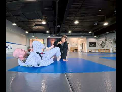 Hip Escape position for Jiu Jitsu (side view)